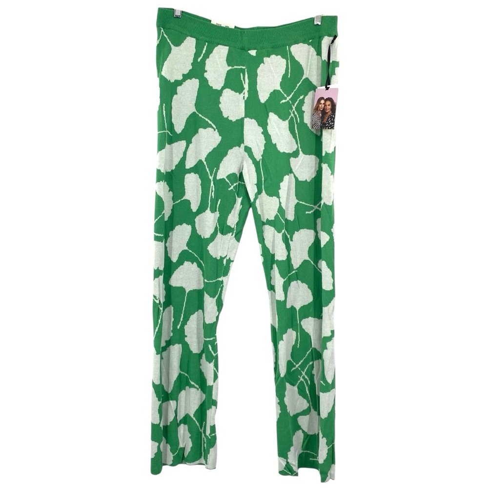 Diane Von Furstenberg x Target Ginkgo Green Sweater Knit Flare Pants New - Picture 2 of 9